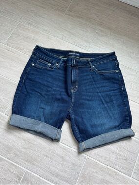 Calvin Klein Jeans Indigo Rolled Cuff Denim Shorts